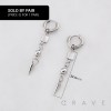 PAIR OF DROP DANGLE SPIKE CONE BALL SQUARE ORBIT PUNK GOTHIC 316L SURGICAL STEEL EARRING